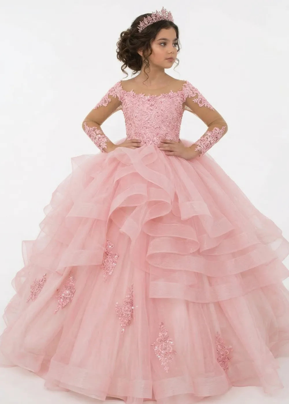 Princess Ruffles Tulle Party Gown