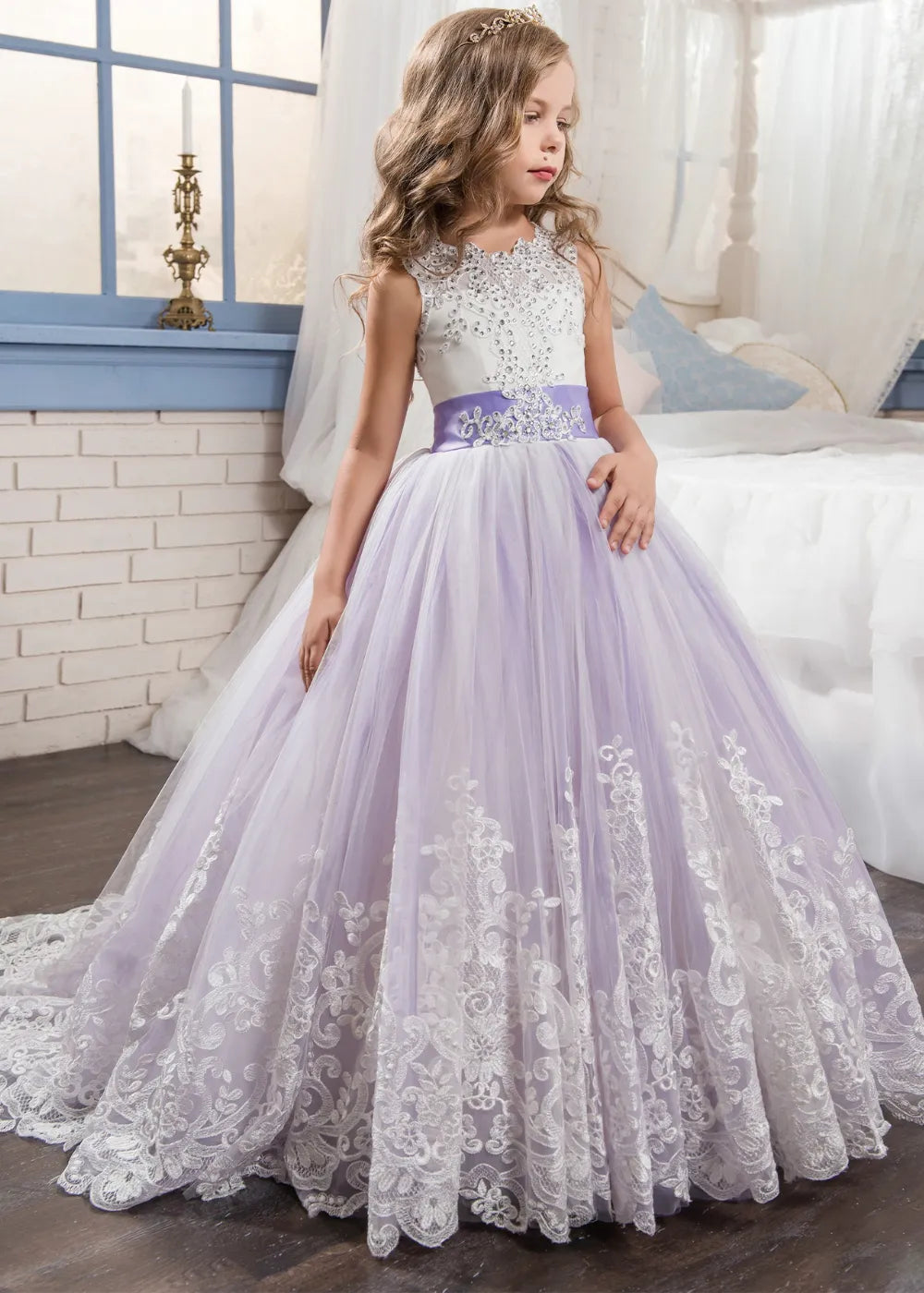Princess Lilac Girls Pageant Dresses