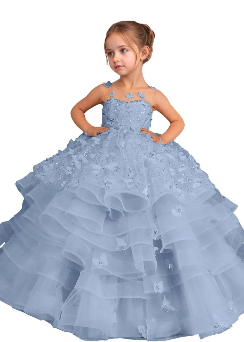 Elora Butterfly Dream Tulle Gown for Girls