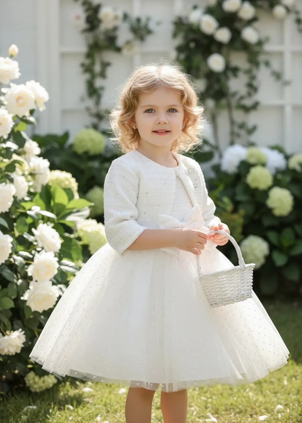 Classic Bow Wedding Guest Tulle Dress