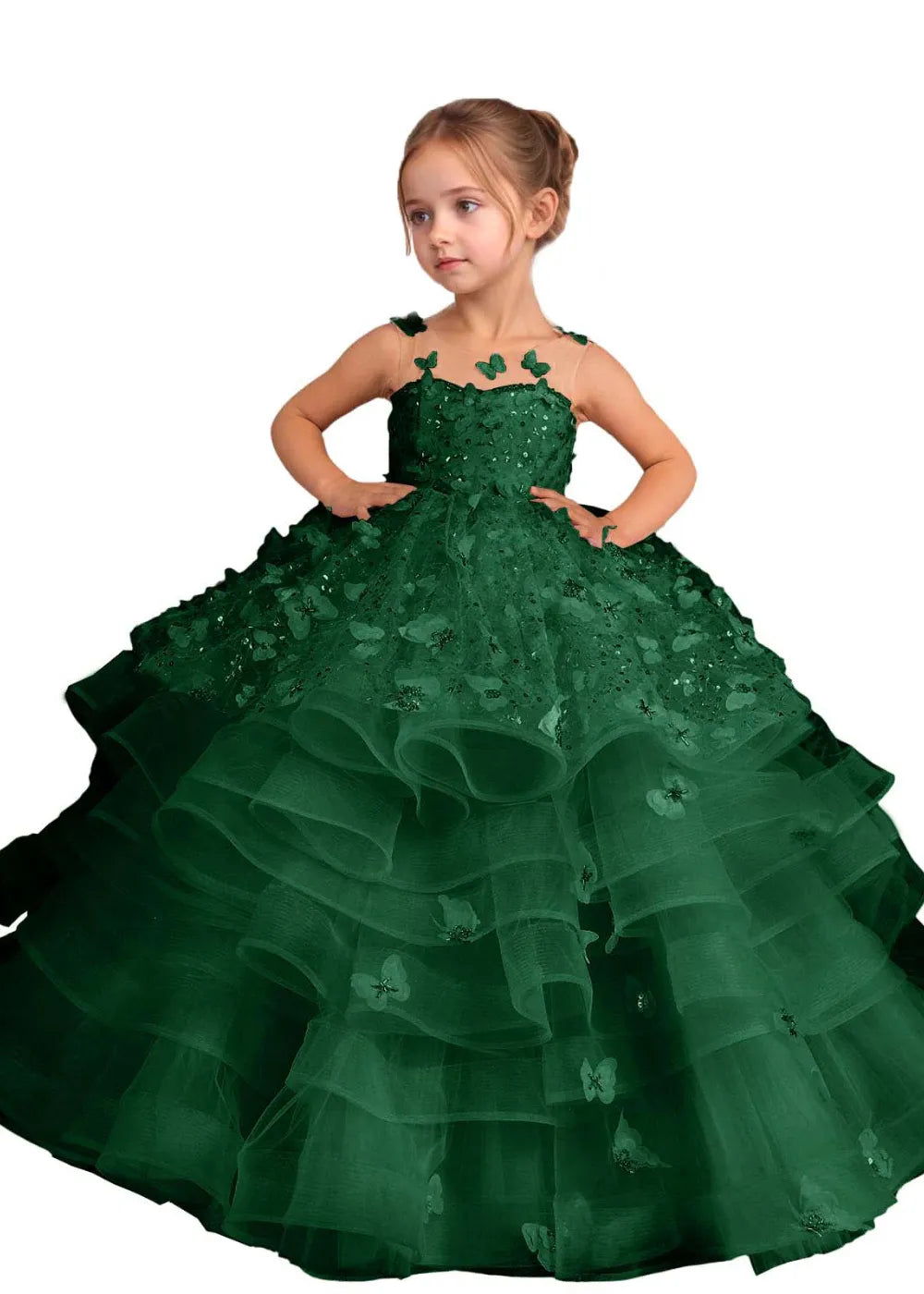 Elora Butterfly Dream Tulle Gown for Girls