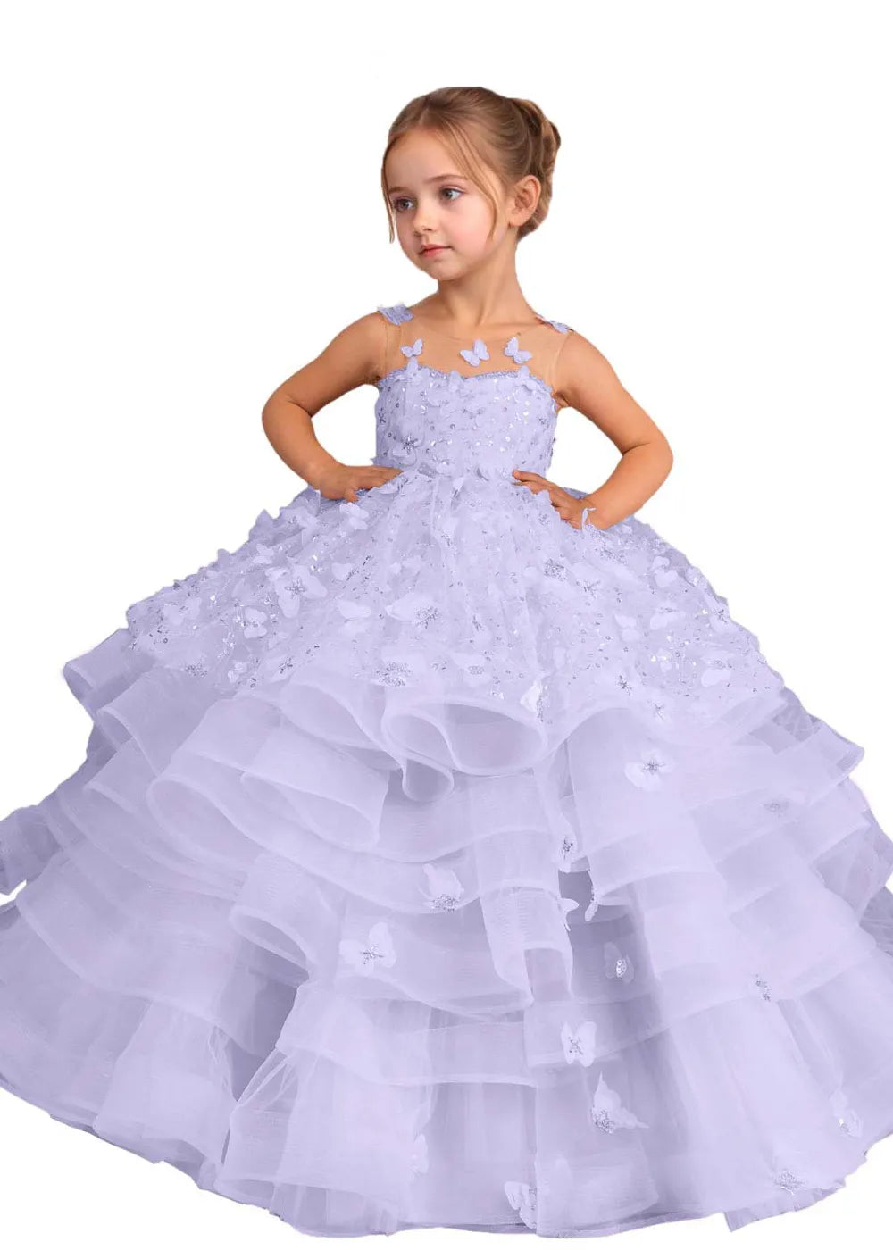 Elora Butterfly Dream Tulle Gown for Girls