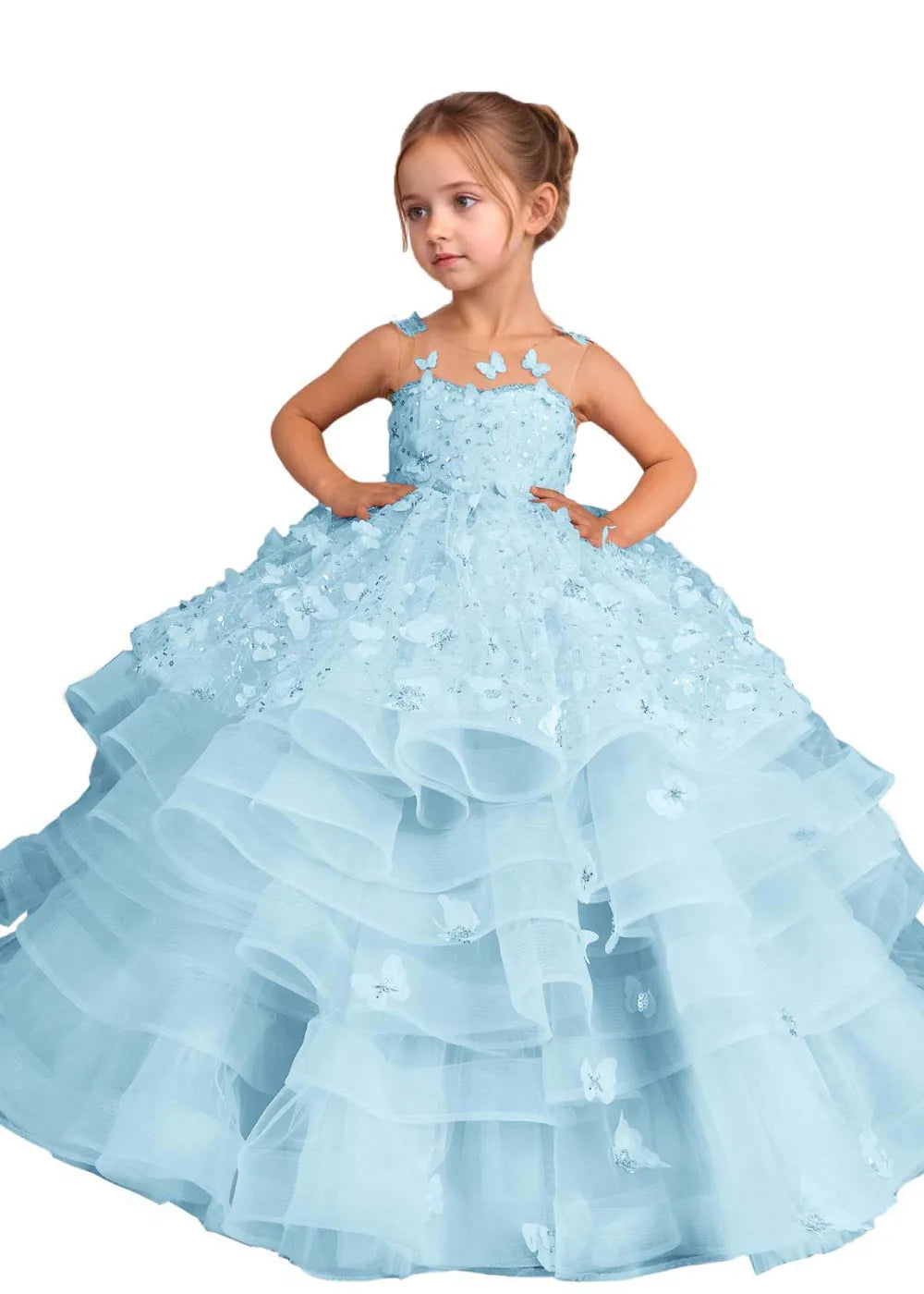 Elora Butterfly Dream Tulle Gown for Girls