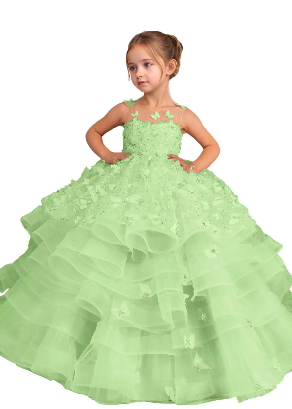 Elora Butterfly Dream Tulle Gown for Girls