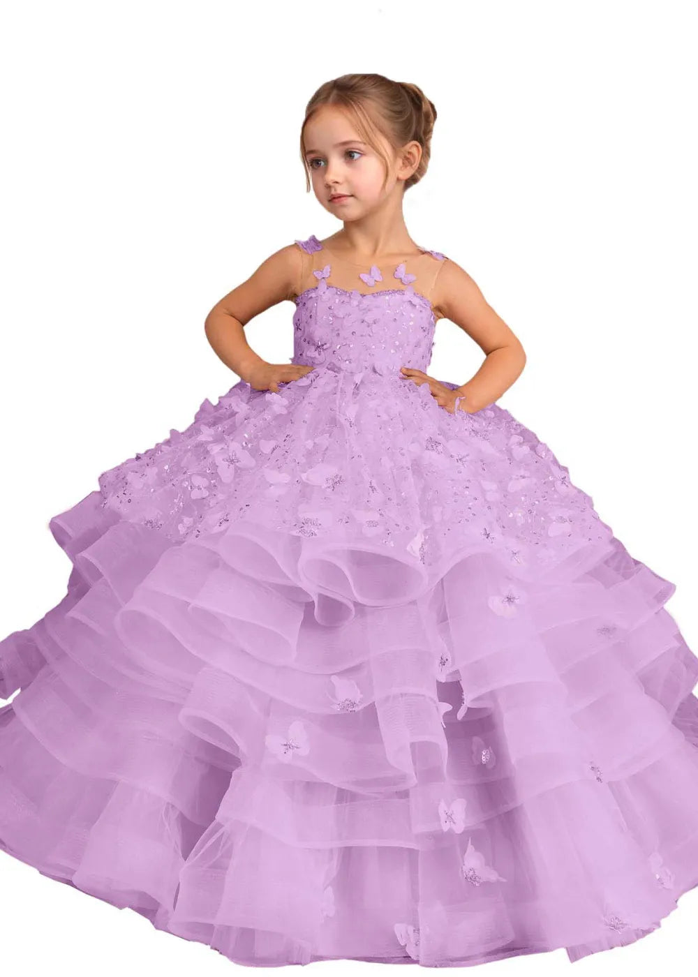 Elora Butterfly Dream Tulle Gown for Girls