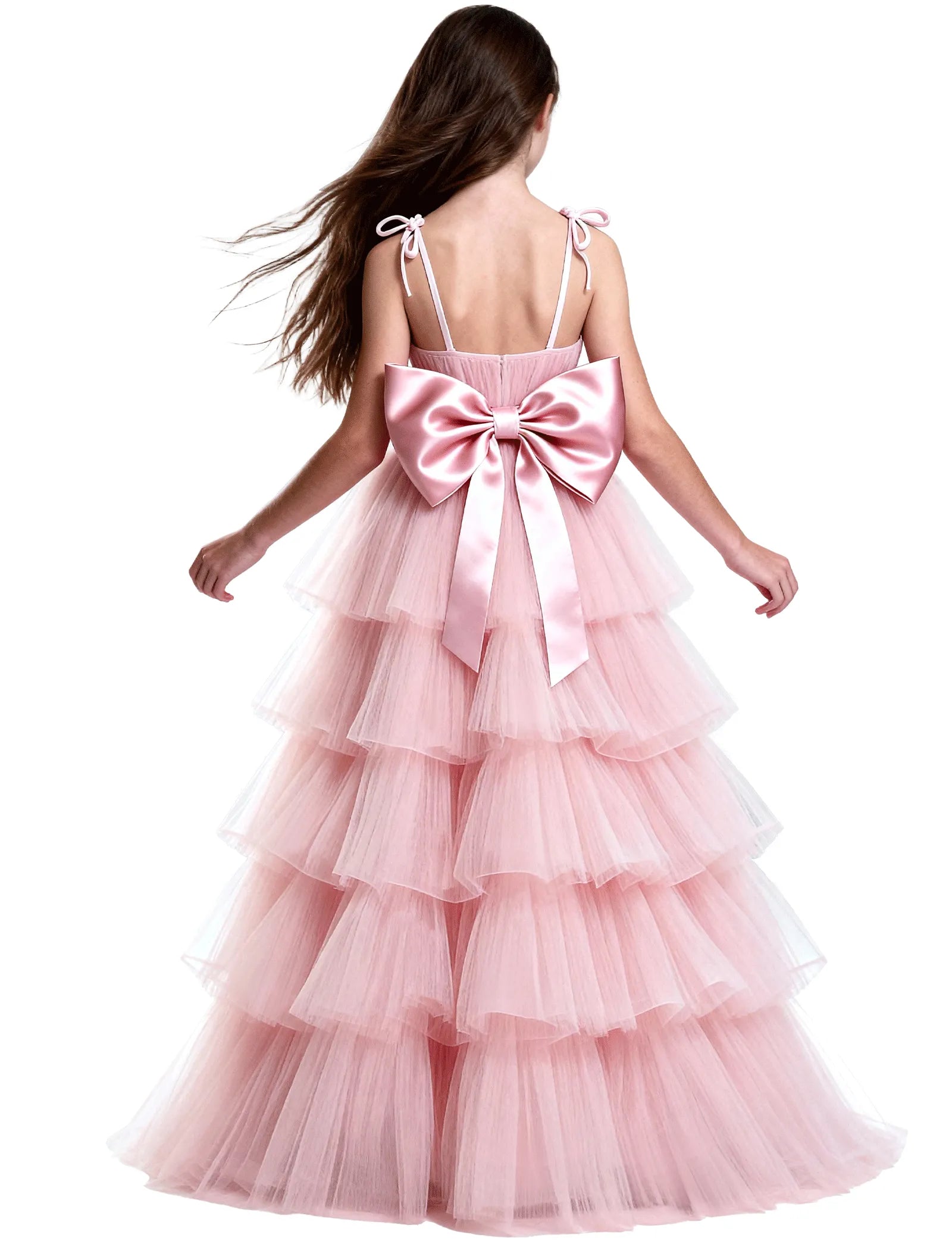 Vestido de princesa sin mangas de encaje