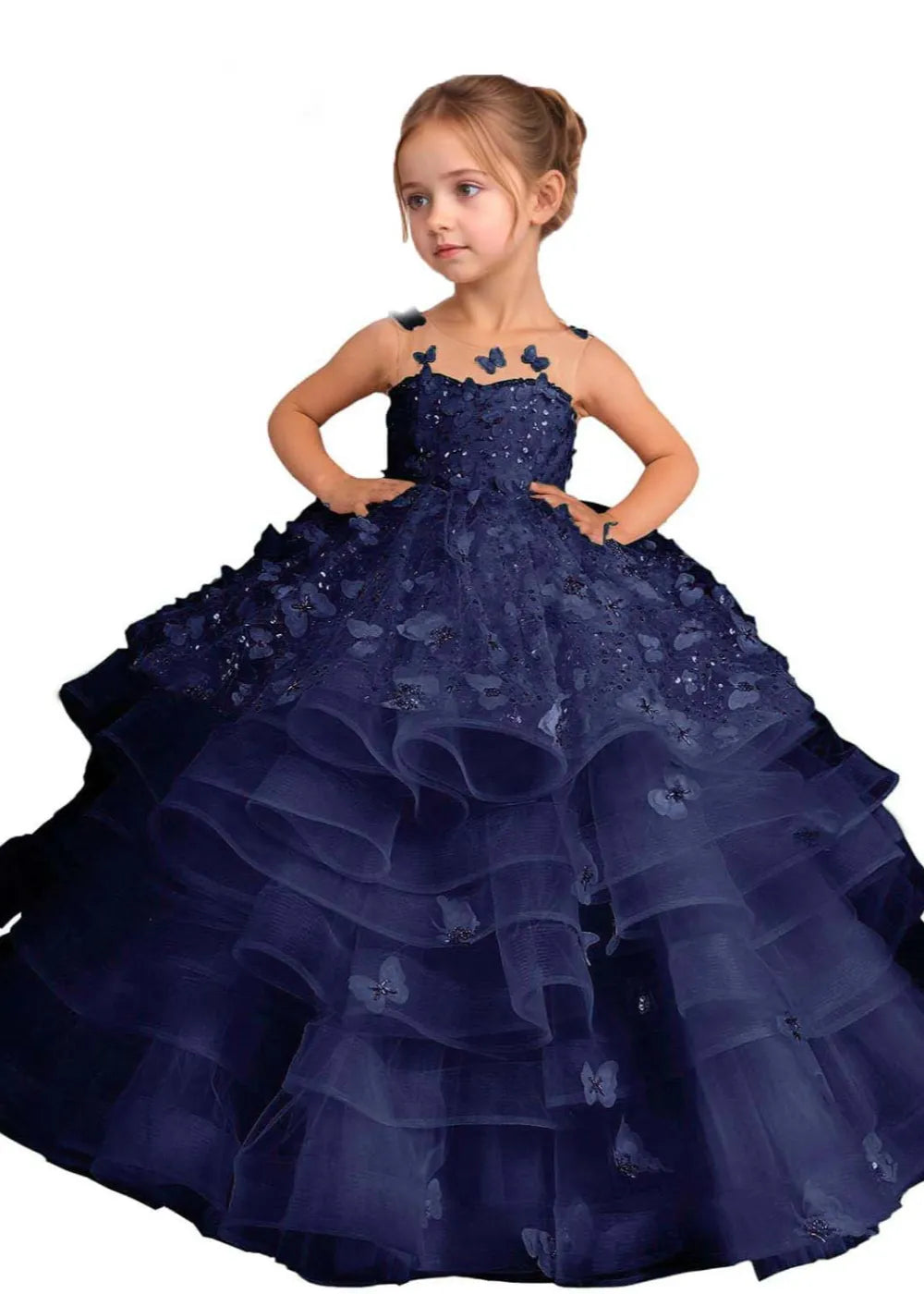 Elora Butterfly Dream Tulle Gown for Girls