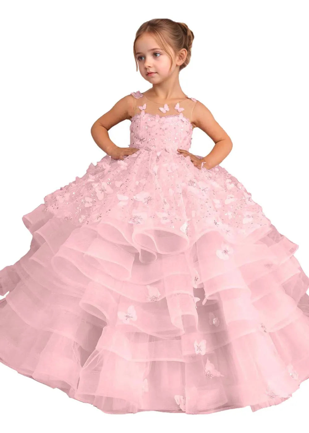 Elora Butterfly Dream Tulle Gown for Girls