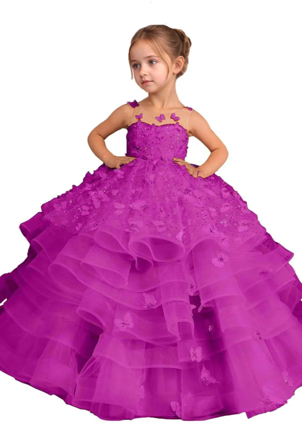 Elora Butterfly Dream Tulle Gown for Girls