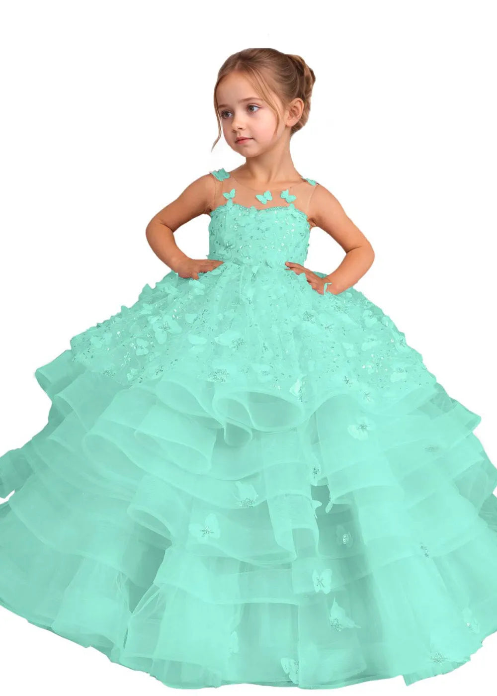 Elora Butterfly Dream Tulle Gown for Girls