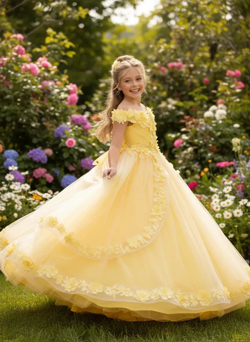 Princess Tulle Flower Girl Dress