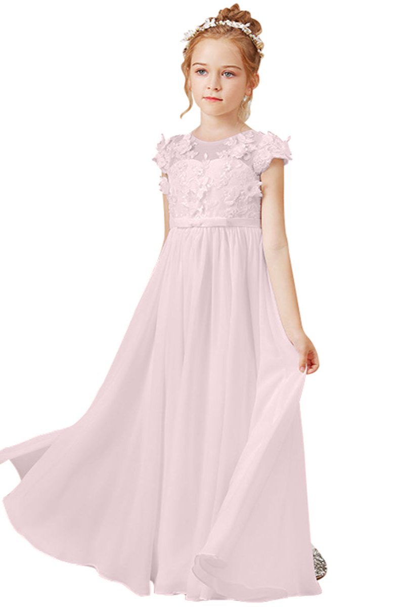 Flower Girl Dresses Applique Tulle Pageant Princess Gown