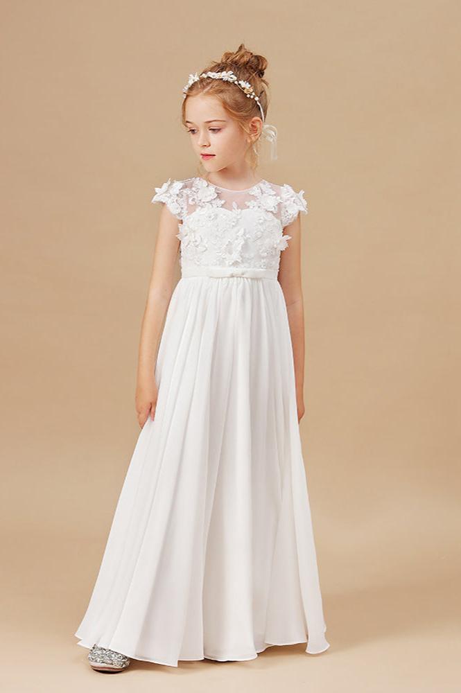 Flower Girl Dresses Applique Tulle Pageant Princess Gown